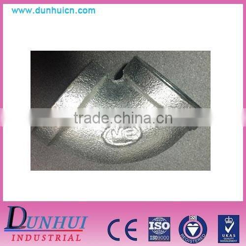 Malleable cast iron 45 degree square edge elbow