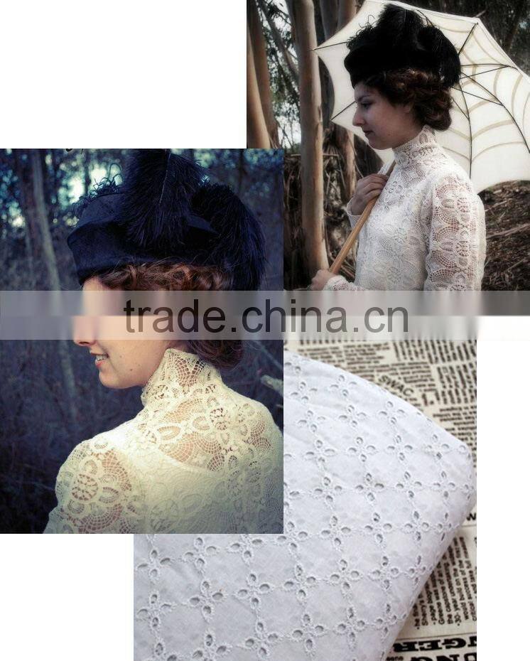 Organic cotton lace fabric austrian lace fabric cotton guipure lace fabric