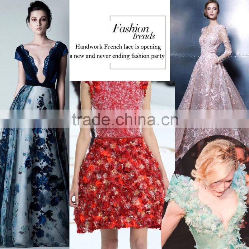 2016 Top one ladies suits bulk lace fabric design/Amazing bridal lace fabric
