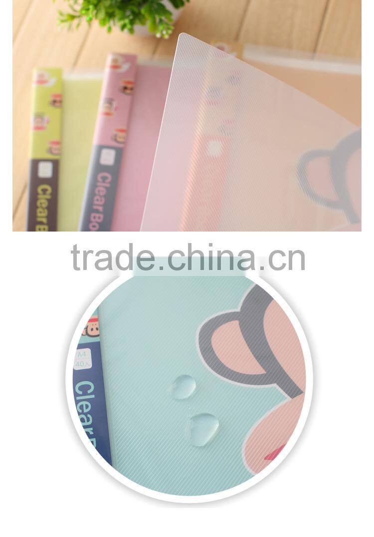 plastic snap file folder, MONKEY cute file folder, clear book sheet