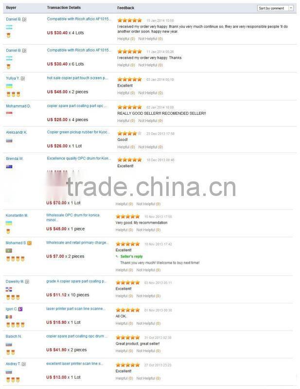 upper fuser roller for Ricoh aficio AF1015