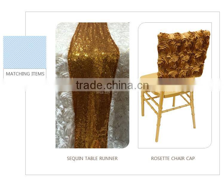 Rosette satin table cloth