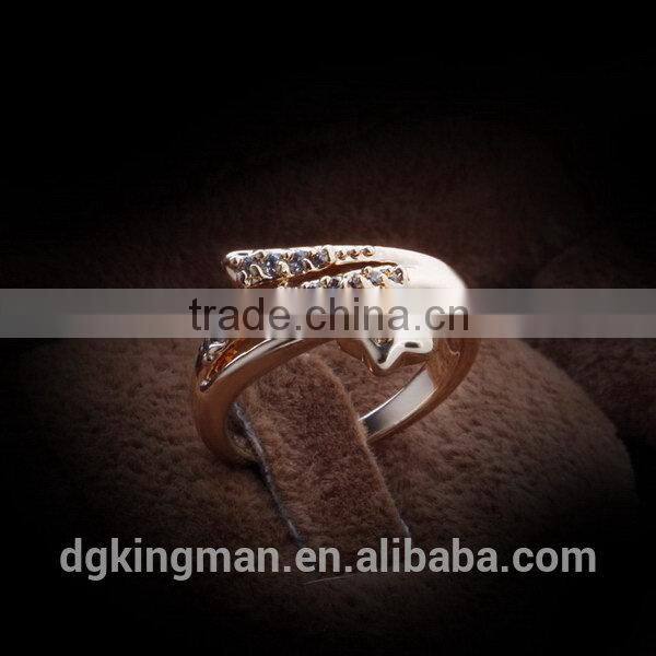 Kingman quality top sell faux crystal ring