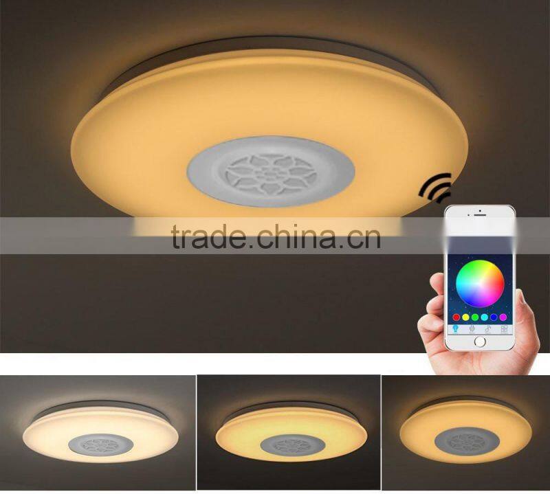 smart phone control led ceiling light music smart ceiling lamp bluetooth speaker music light