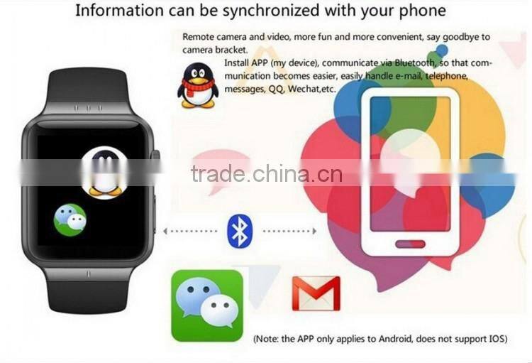 New design k8 smart watch 2015 bluetooth android 4.4 with SMS , FM , gps , gprs , wifi , camera With 1.54 inch Screen mt6572 3G