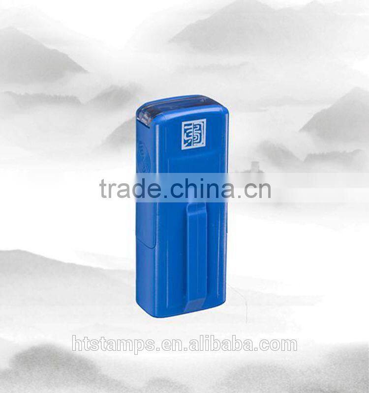 Free sample Square 15x6mm Factory HongTu colorful Self inking rubber stamps