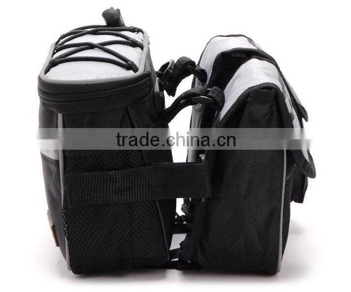 Bicycle Multi-function Frame Top Tube Pannier Bag with Rainproof Cover