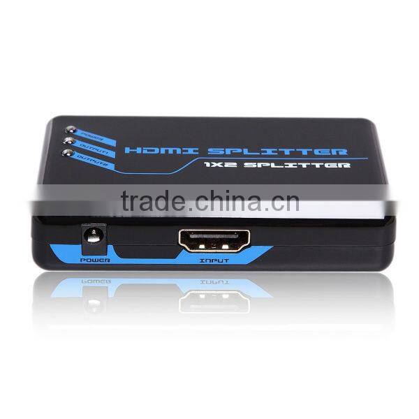 2 Way HDMI Splitter Amplifier Switch 1 input 2 output Switcher Support 3D Full HD 1080P HDTV