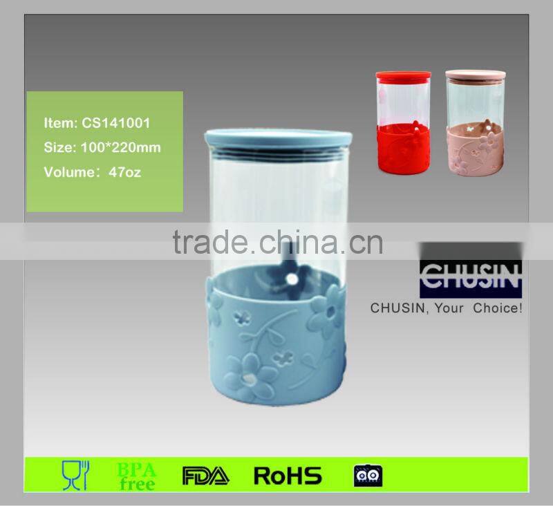 clear round glass mason jar /gaint mason glass jar