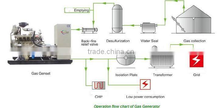 CE approved gas generator water cooled nature gas generator 20-1000kw