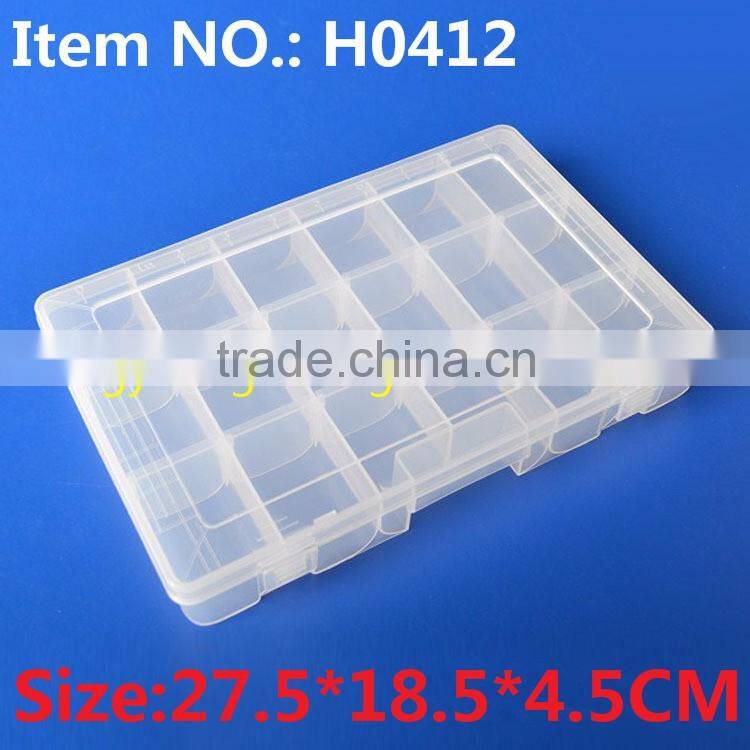 H0412 27.5*18.5*4.5Cm Multipurpose Plastic Box Fishing Tackle Box