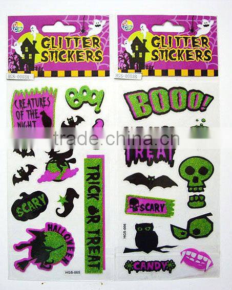 PVC Glitter Stickers for Halloween
