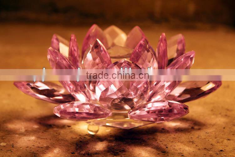 Beautiful Promotional Crystal Lotus Flower For Holiday Decoration