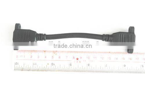 24k gold plated HDMIA female to HDMIA female with screw cable 15cm 1080p