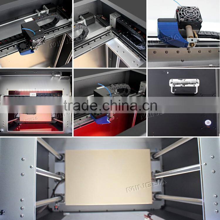 FDM rapid prototyping machine , MINGDA Glitar 4C 3d printer in high quality , smooth 3d model maker