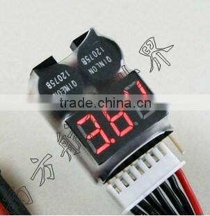 2-in-1 1~8S Lipo Battery Voltage Tester & Low Voltage Buzzer Alarm for DIY Drone