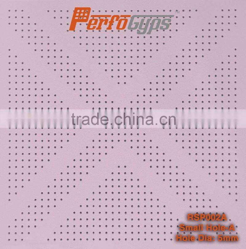 Wooden Acoustic Perforated Gypsum Ceiling Tile Made in China Good Quality Soundproof