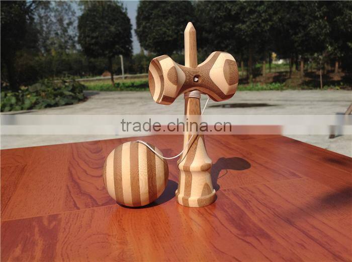 Factory custom natural bamboo kendama