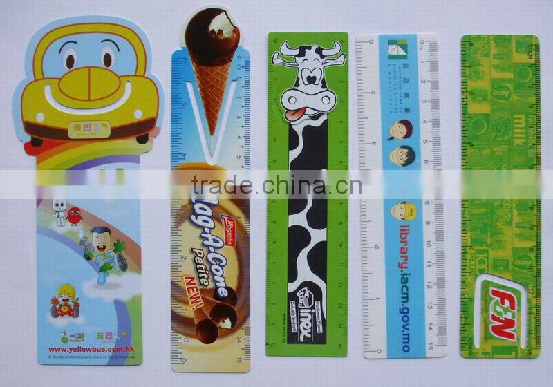 Promotional plastic pvc ruler, printing logo 30cm plastic ruler