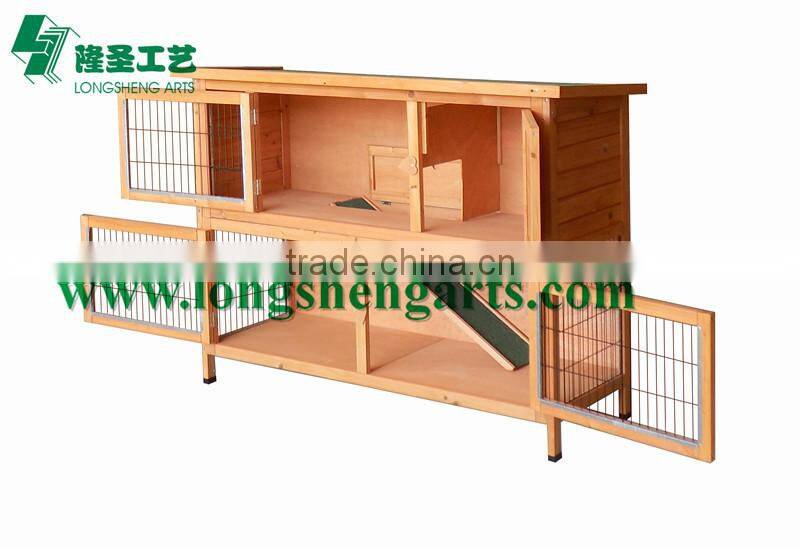 Two layer wooden Rabbit hutch