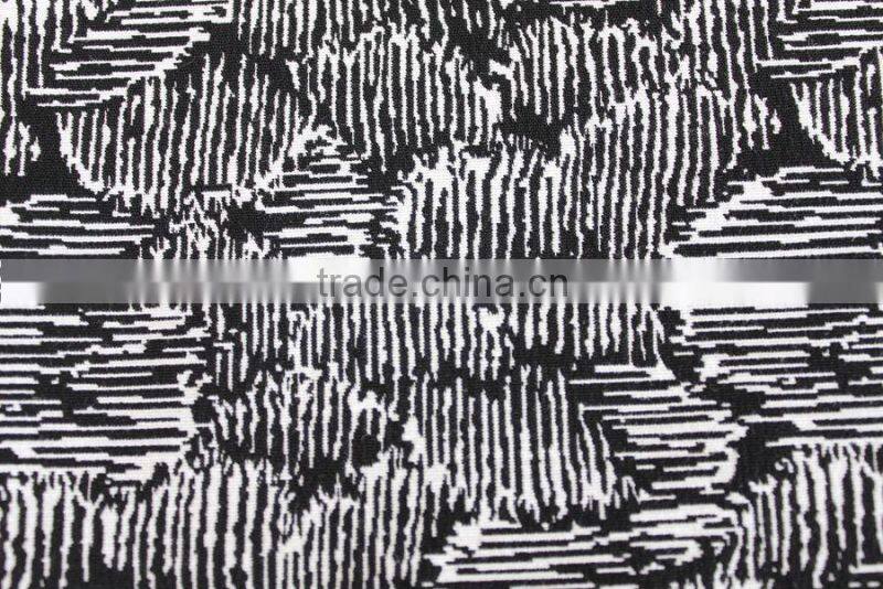 Elastic jacquard fabric with polyester and cotton jacquard double sides used fabric for women's suit