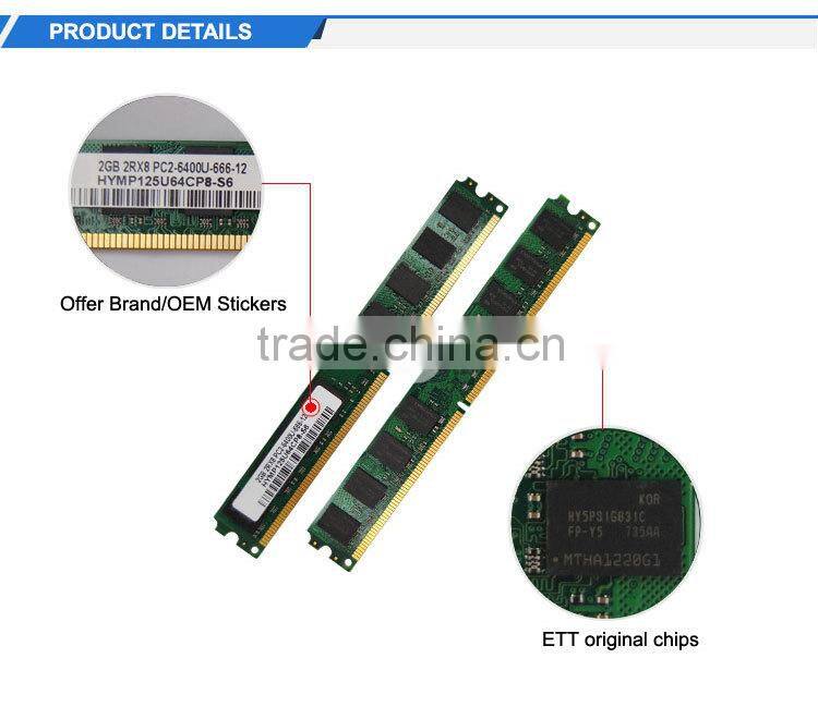 ETT chips 128mbx8 2gb ddr2 memory ram 800mhz