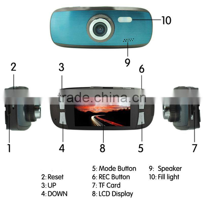 2.7'' TFT screen built-in micro sd card portable car camera hd vehicle recorder cam