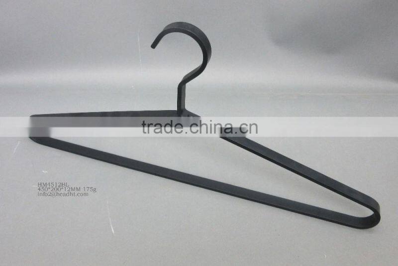 Metal Wide Board Clothes Top Hangers Black Adult Coat Hangers