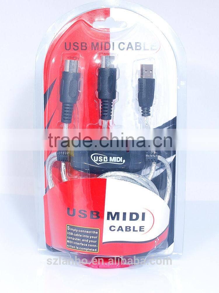 USB MIDI Music Cable Converter PC to Music Keyboard Supports Window