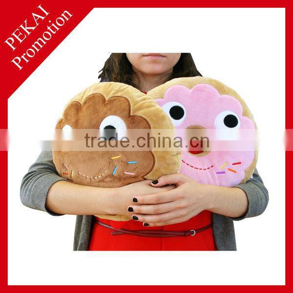 Plush doughnut design cheap chair printed cushion