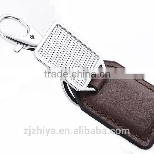 Promotion religious custom made genuine handmade leather keychain