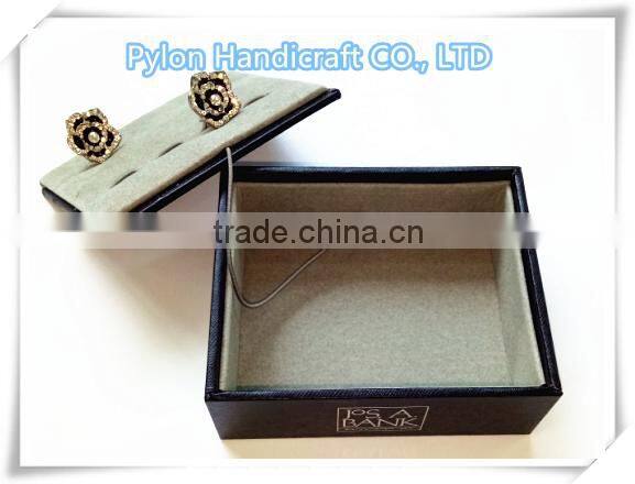 Luxury custom design plastic cufflink gift box wholesale