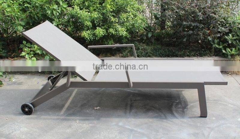 Yoshen outdoor metal aluminum textline tesline sling sun lounger chaise lougner