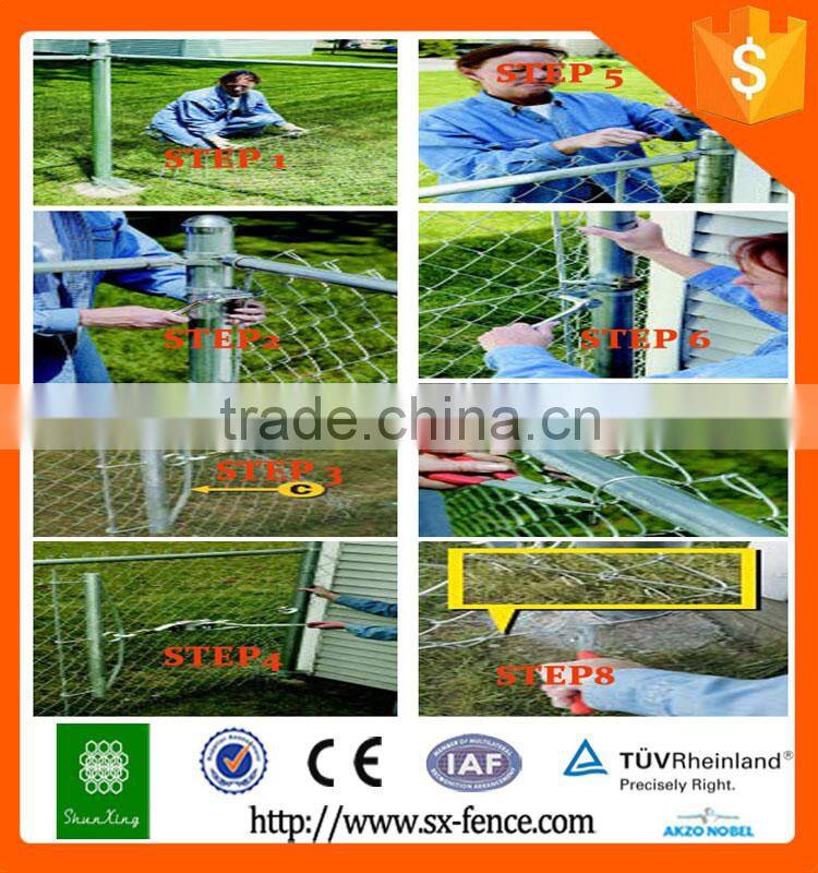 Alibaba Hot dipped galvanized wire chain link fence for hot sale!!!