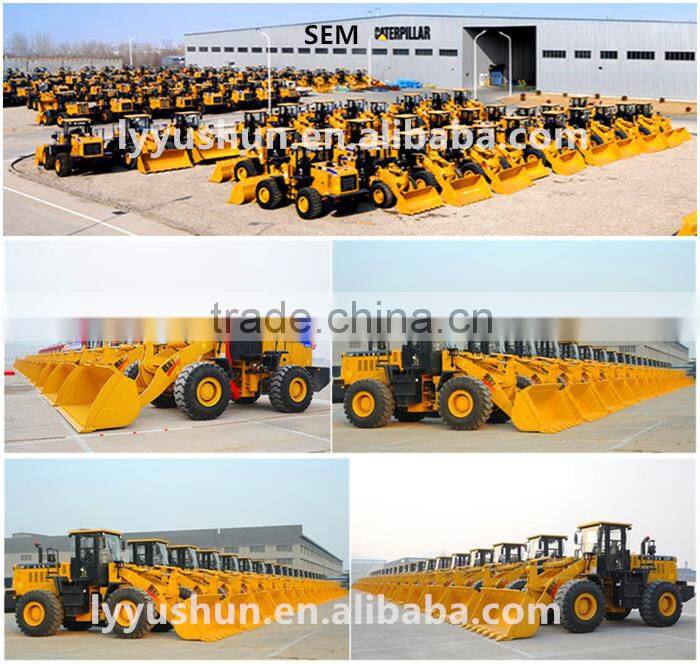 SEM 5Ton Wheel Loader 2.7-4.5M3 Capacity Bucket For SEM659B, Log Grapple/Grass Grapple/Snow Plow/Pallet Fork For SEM659B