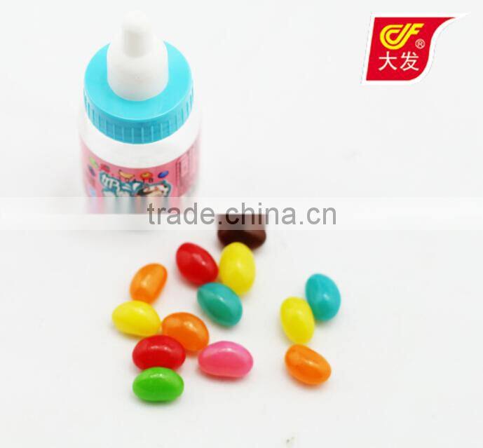 soft candy fruit jelly bean packed in nipple bottle toy candy