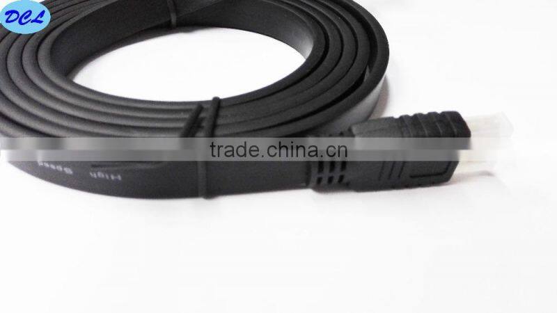 1.8M Black flat HDMI cable male to male