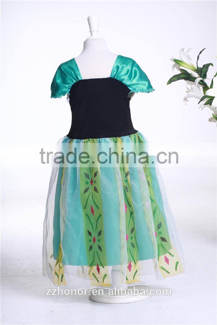 ELSA ANNA dress in frozen, pricess wedding dress, party dress, cosplay costume, girl skirt