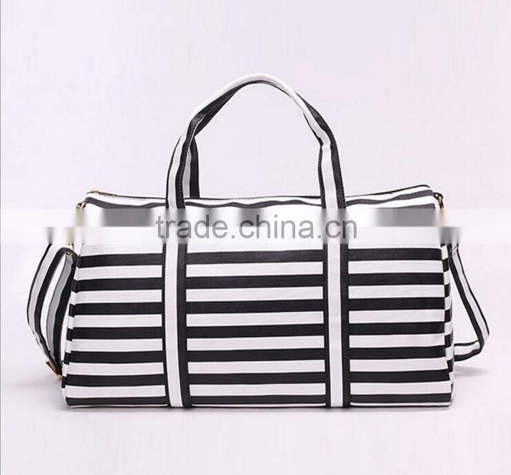Monogrammed Wholesale Striped Travel Bag