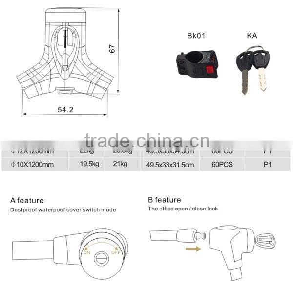 High Quality Tri-Circle Cable Locks TC502