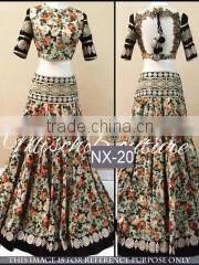 Vibrant White Net Designer Lehenga Choli/Online shopping for Indian lengha choli