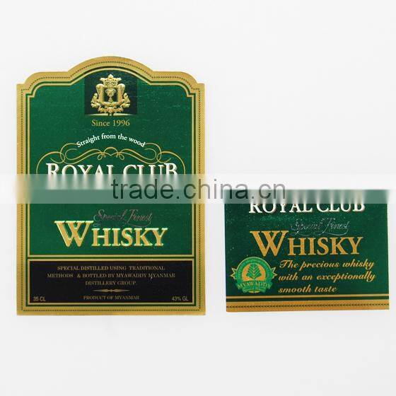 OEM Wholesale Printing Private Beer Label for Waterproof beer bottle labels