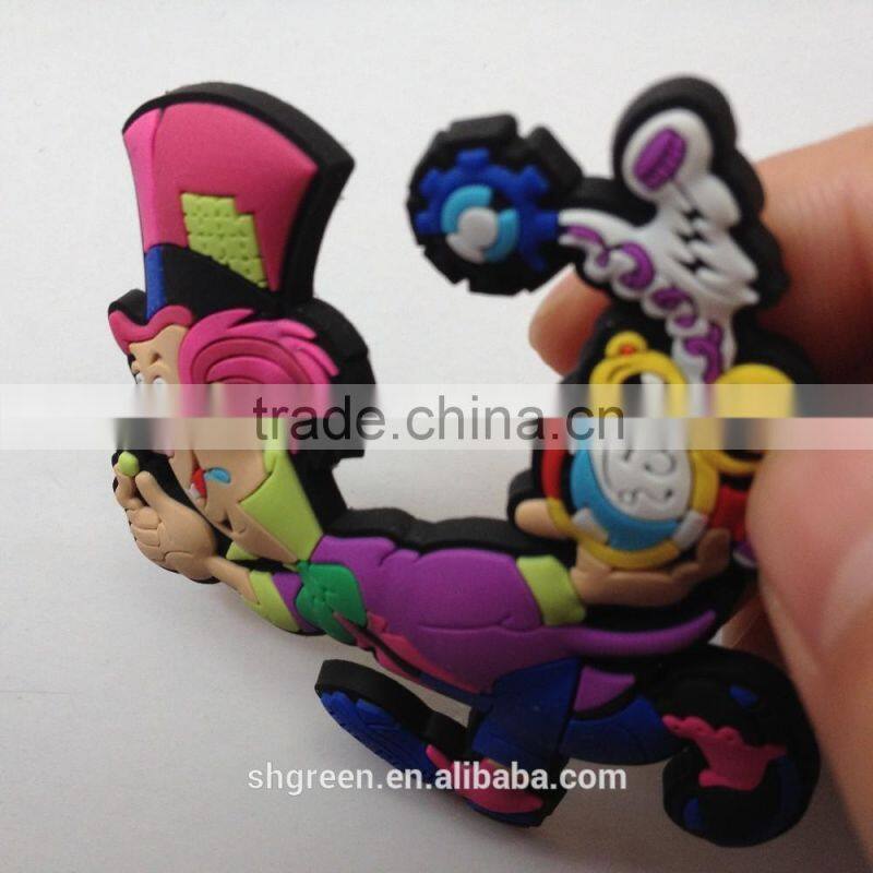 Custom promotional silicone rubber souvenir gift,3D rubber cartoon design for park