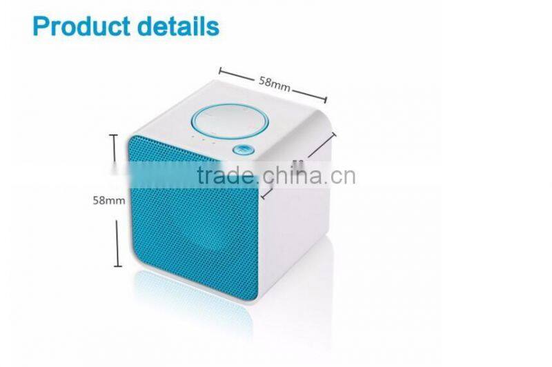 M-0322 mini square portable bluetooth speaker with hands-free call function + SD card slot