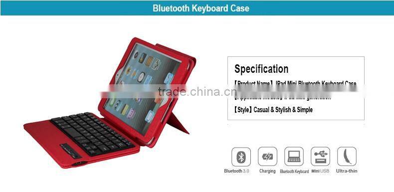 Top grade hot sell wireless keyboard for tablet pc iPad mini1/2/3-SPM02