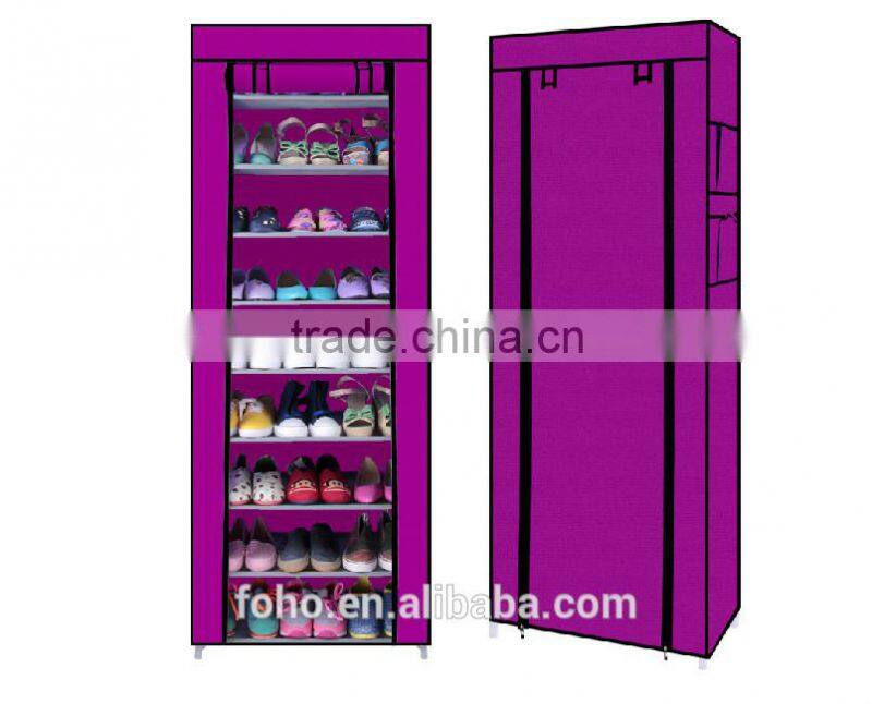 (FH-FC6010)China made dustproof covered shoe steel tube storage shoe rack