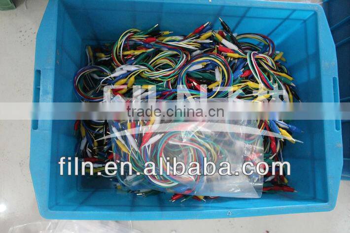 colourful iron battery alligator clip with wire