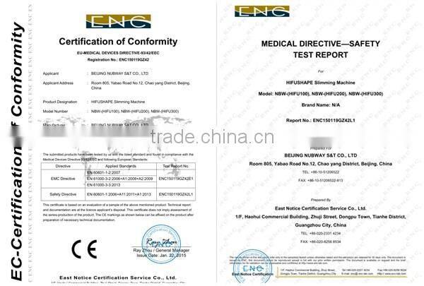 New products 2016 weight loss machine hifushape hifu slimming machine