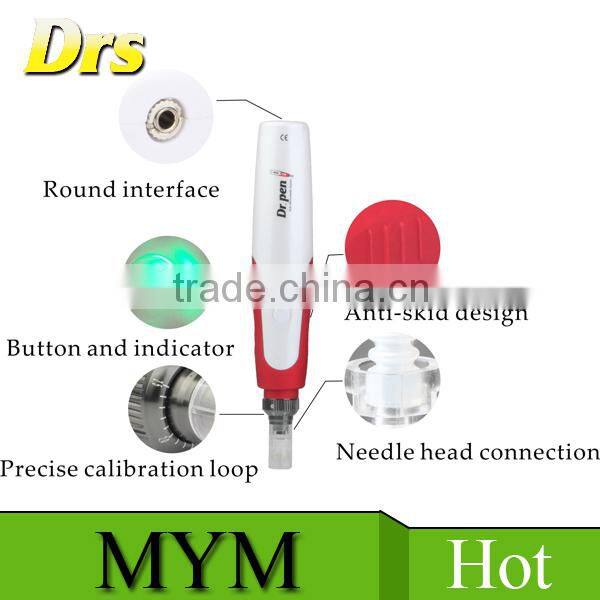 Electric motivated vibration massage mirco needling derma roller system nano cartridge dermapen