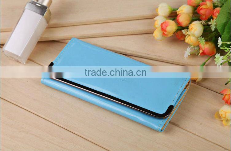 2015 New Fashion Cheap Ladies Candy Color PU Leather Wallets Women Clutch Purse Handbag Card Bags